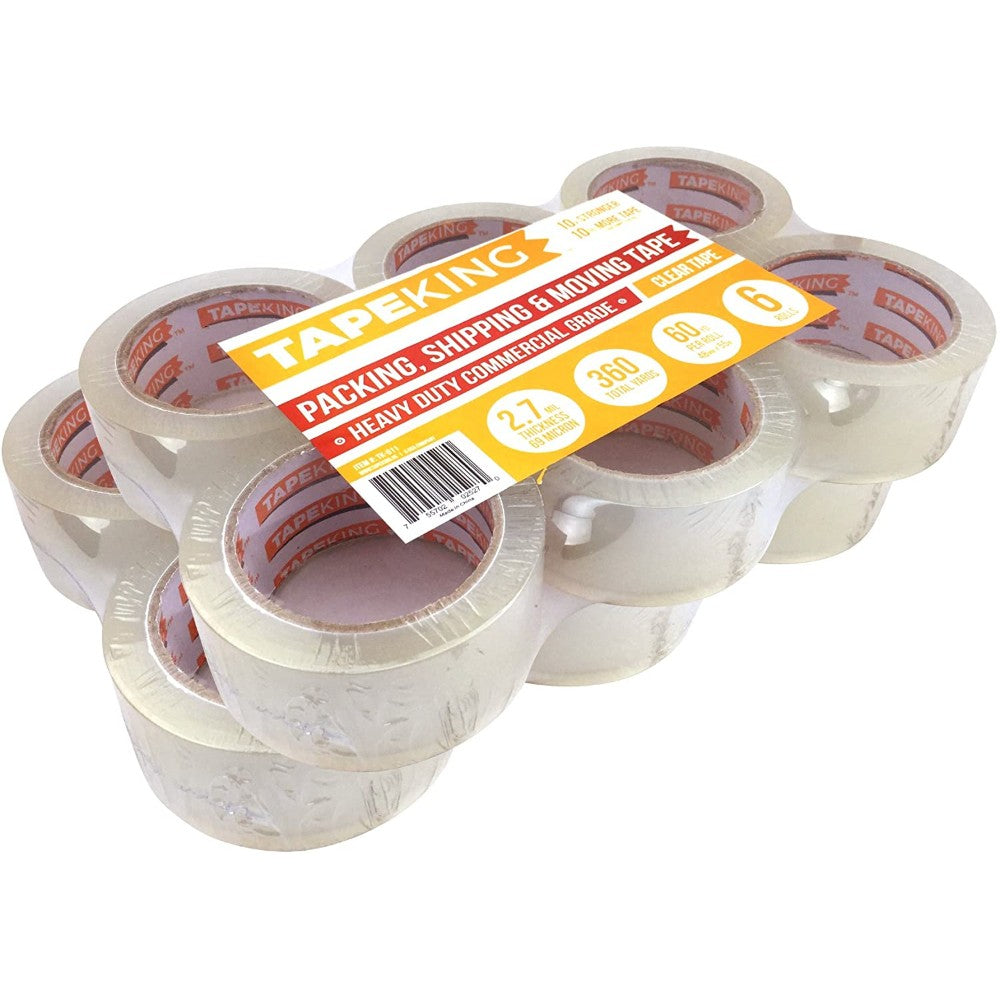 Tape King Clear Packing Tape - 60 Yards Per Roll (12 Rolls)