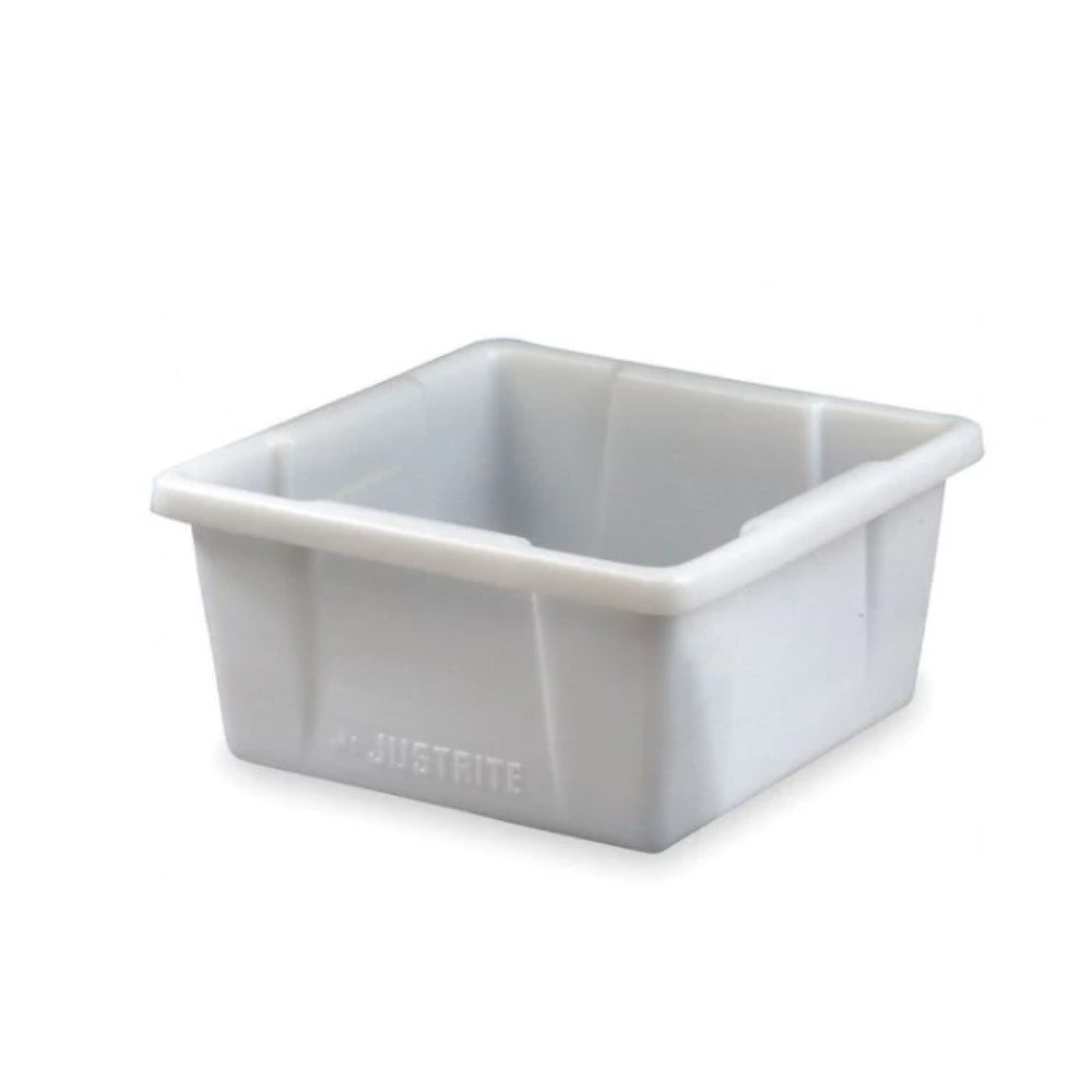 Justrite 84003 Polyethylene Hplc Can Spill Basin - 5 Gallon Capacity, 14-7/8" Width X 7-5/8" Height X 14-7/8" Depth, Translucent, P/N: 84003