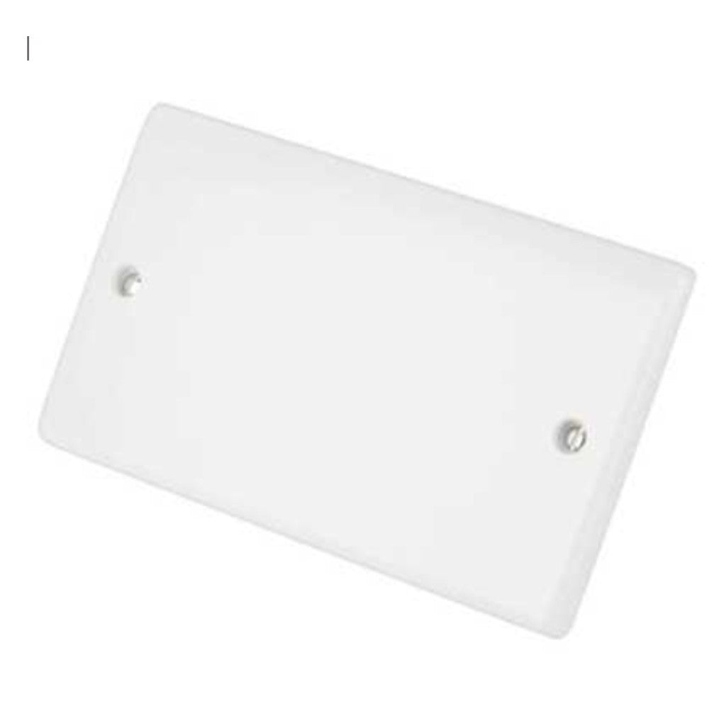 Plate, Wall, Electrical, 2 Gang, White, 146 X 86 X 7 Mm 1.5