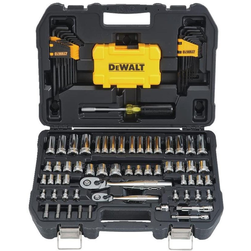 Mechanic Tools Set, 108 Piece, 1/4 In & 3/8 In Drive