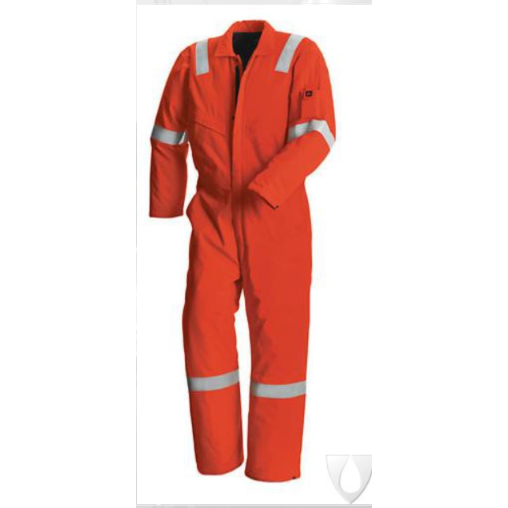 Coveralls, Men’S, Flame Retardant, W/Reflective Striping, Daletec®, Navy Blue, Medium/Regular