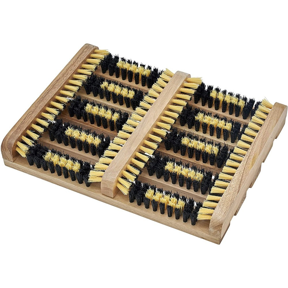 Mat, Floor, Boot Scrubber, Wood And Plastic, 13.7 X 11.1 X 2.4 Inches