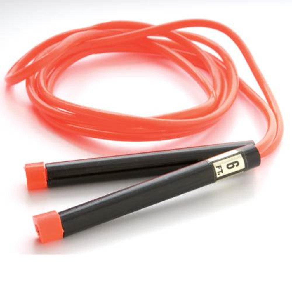 Skipping Rope, Gymnastic, Vinyl Plastic, Orange, Black, 8 Feet