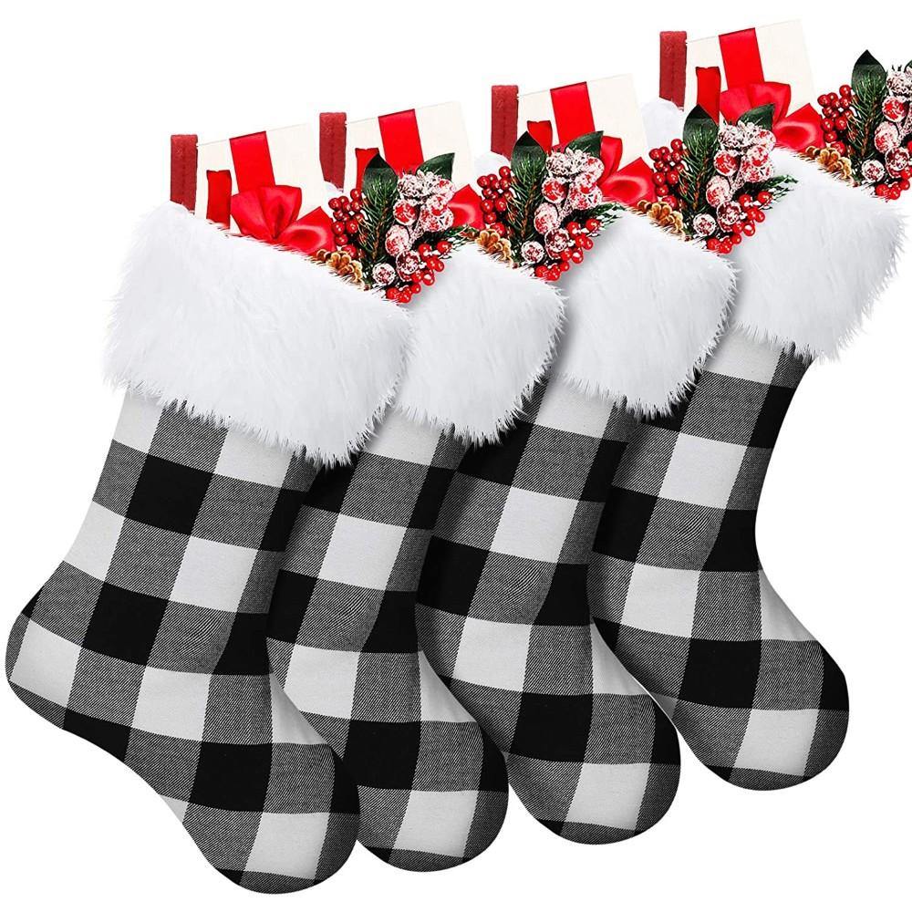 4Pcs Creative Hanging Christmas Stockings For Home Decoration / Holiday Decorations 7685539 - TagTorch