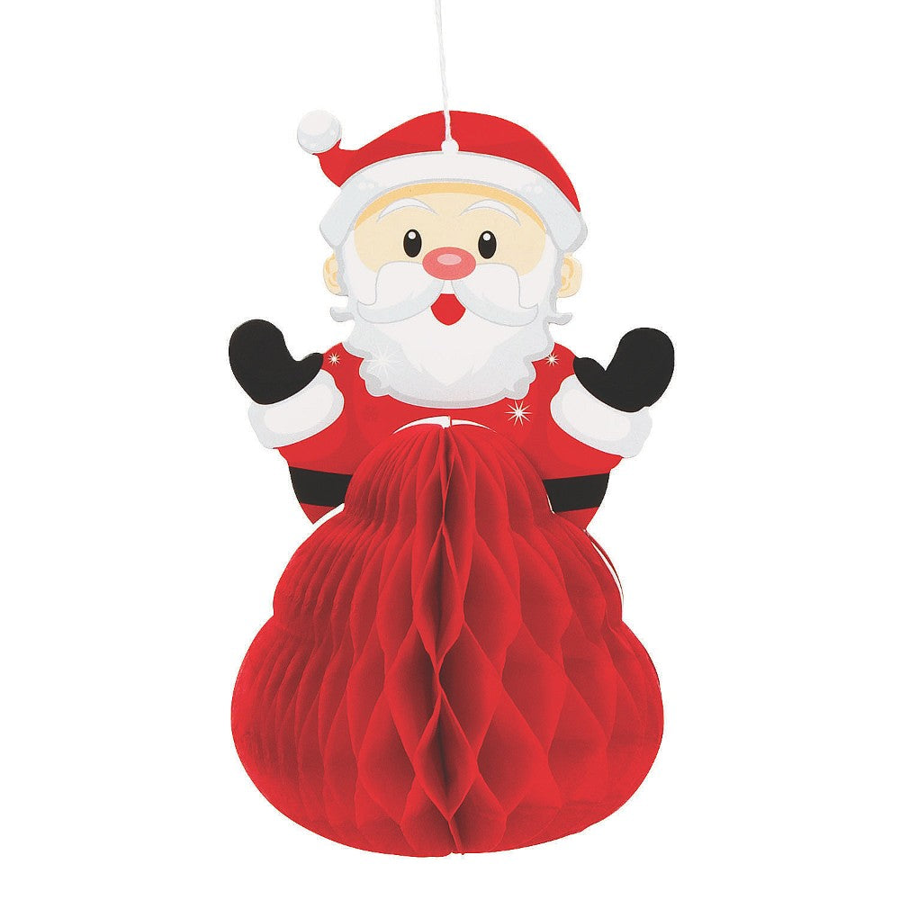 Mini Santa Honeycomb Hanging Decorations 13913037