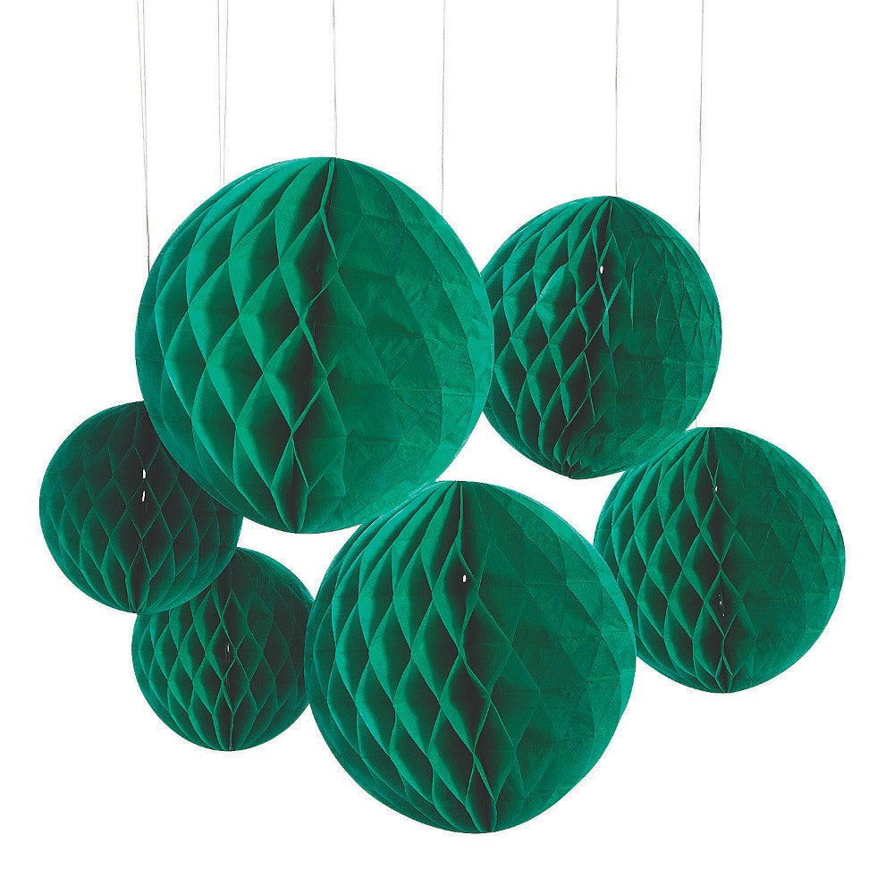 Green Hanging Honeycomb Decorations 13932747