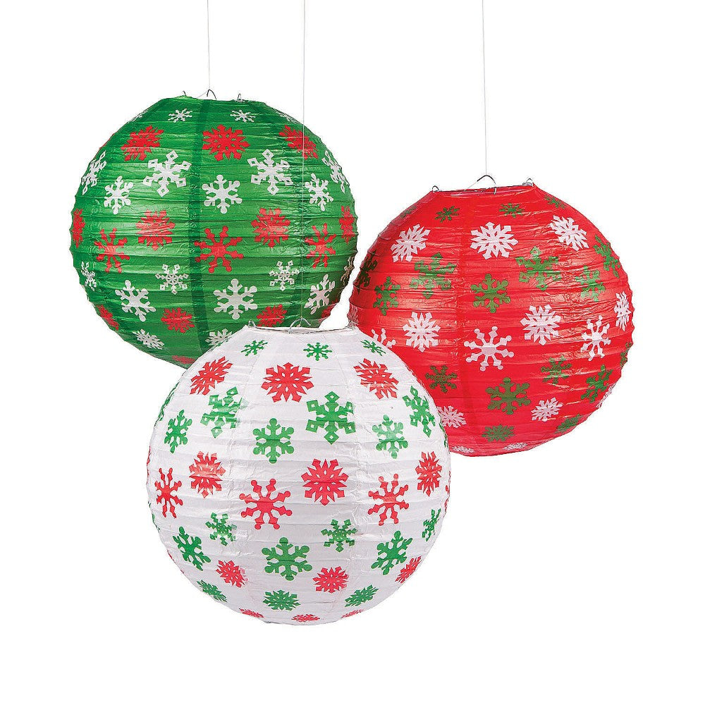 Christmas Snowflake Hanging Paper Lanterns 13778920