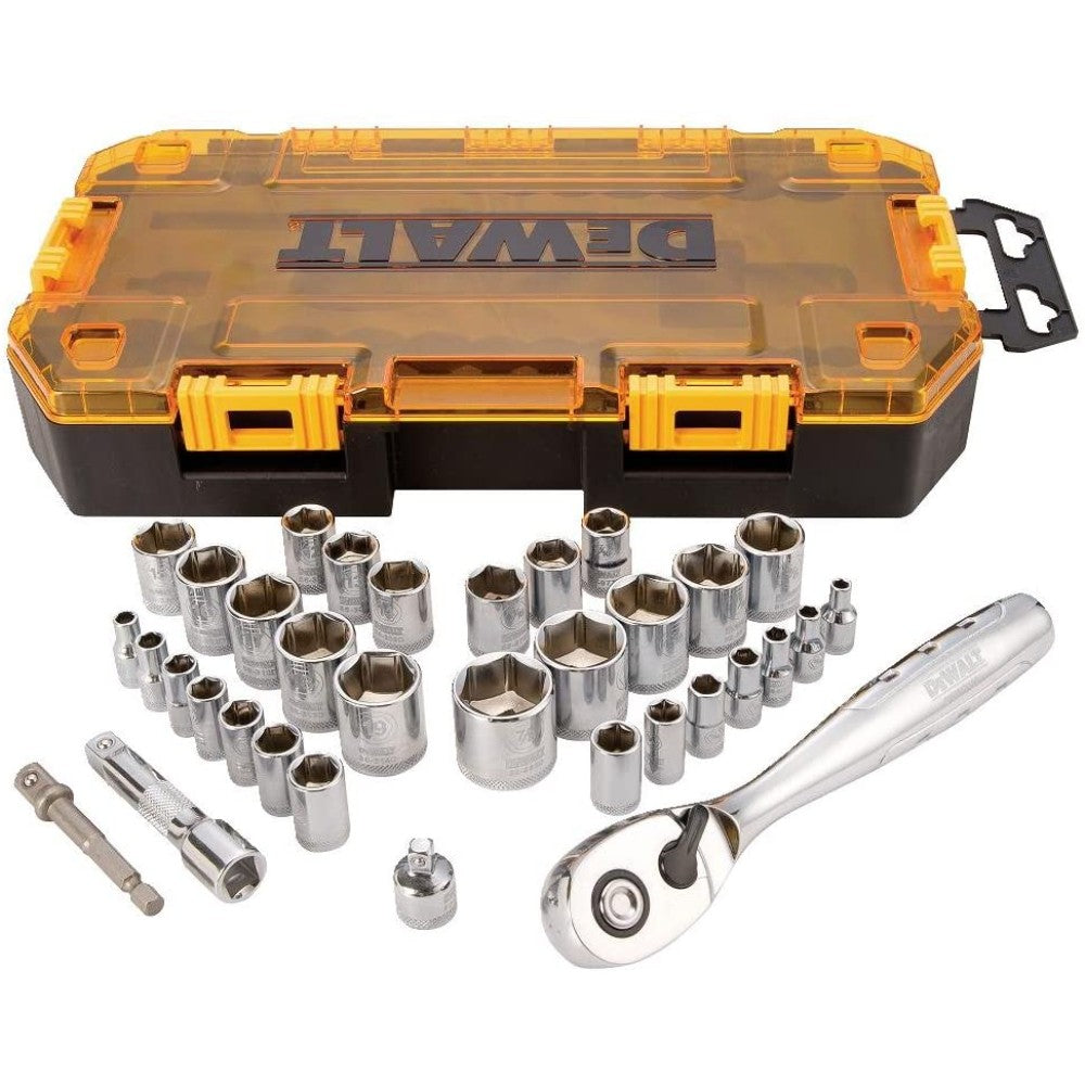 Dewalt 1/4 In. And 3/8 In. Drive Socket Set ( 34 Piece ) DWMT73804