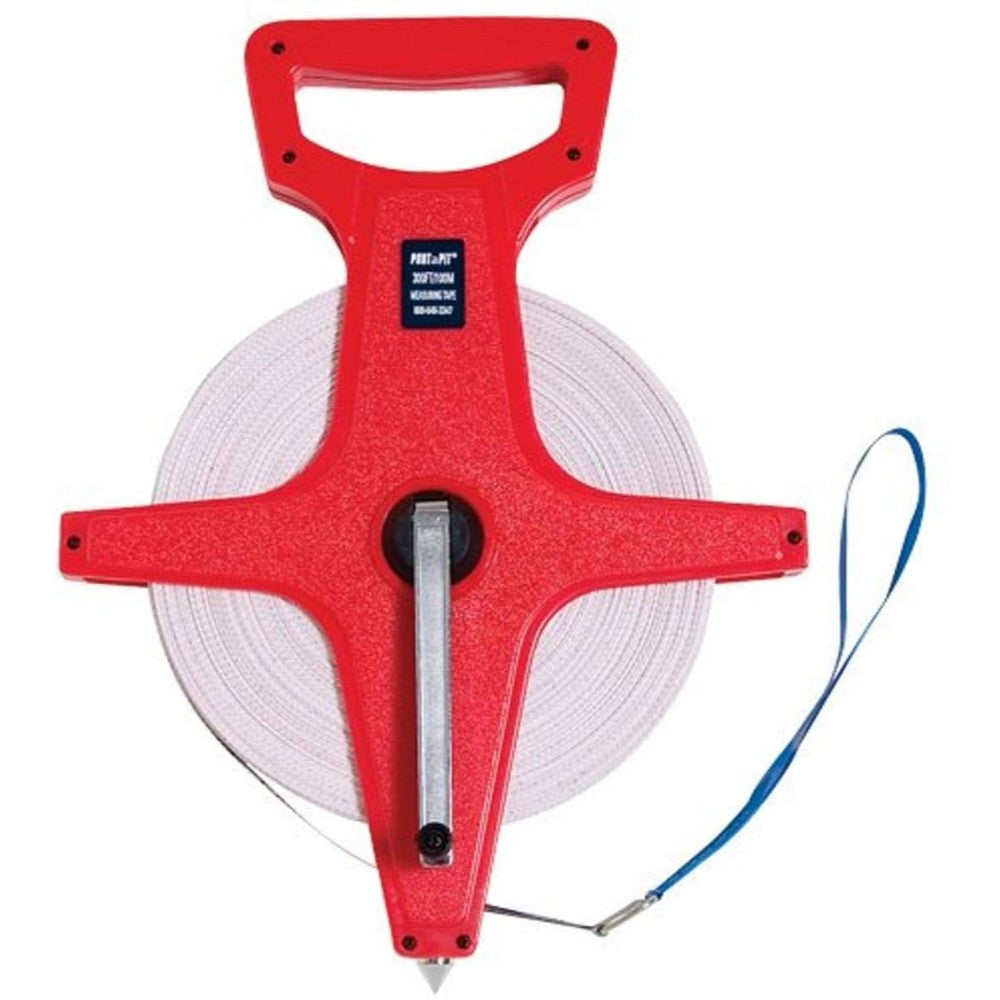 Tape Measuring, Fiberglass, Vinyl, 330 Feet 330’-100M