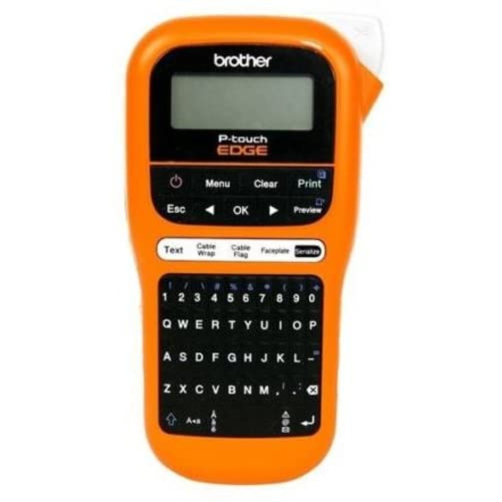 Labeling Machine, Handheld, Orange, Lcd, 9Vdc, 4.3 X 8 X 2.2 Inches PTE110