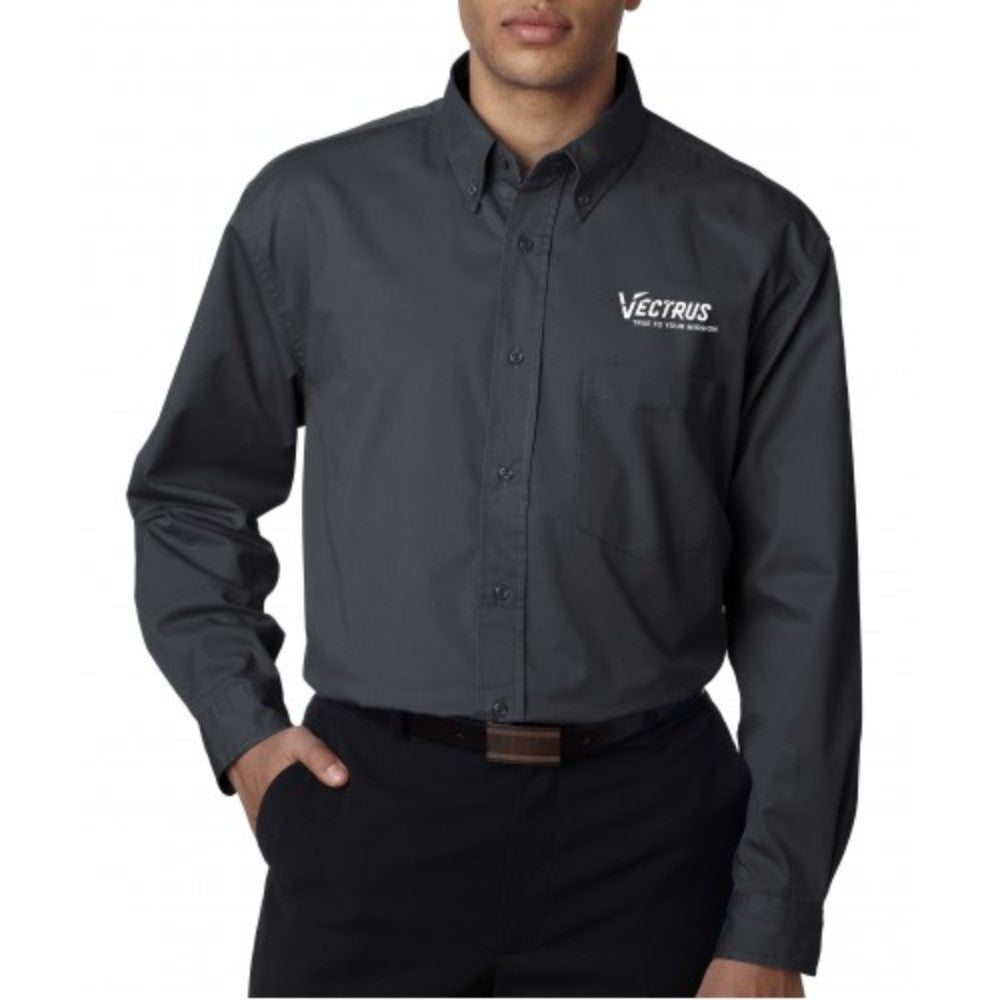 Shirt, Man'S, Vectrus, Long Sleeve, Navy, Medium VCT8975