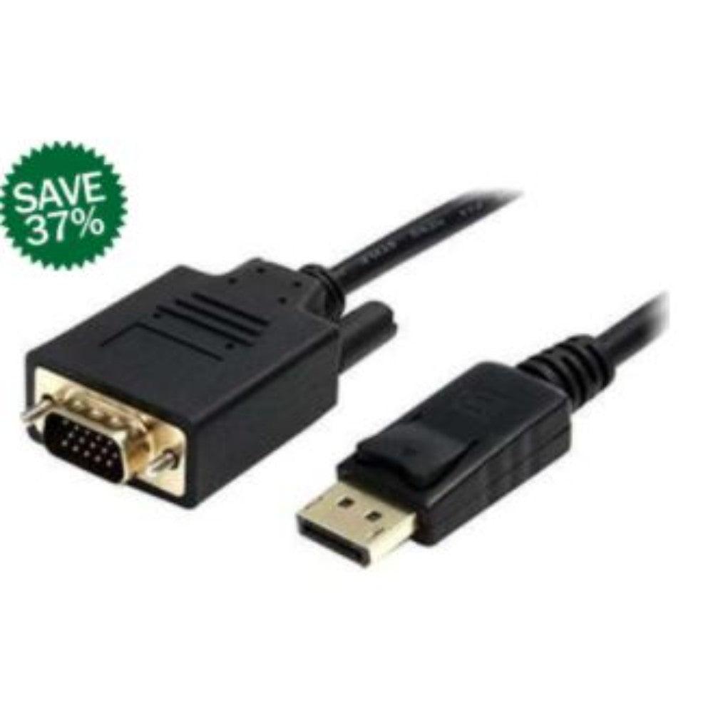 Cable Assembly, Displayport To Vga, Male To Male, Black, 6 Feet DP2VGAMM6