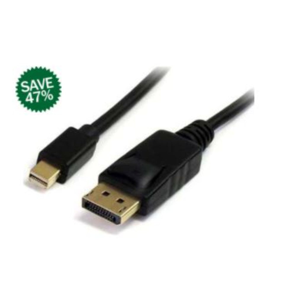 Cable Assembly, Mini Displayport To Displayport, Male To Male, Black, 6 Feet MDP2DPMM6