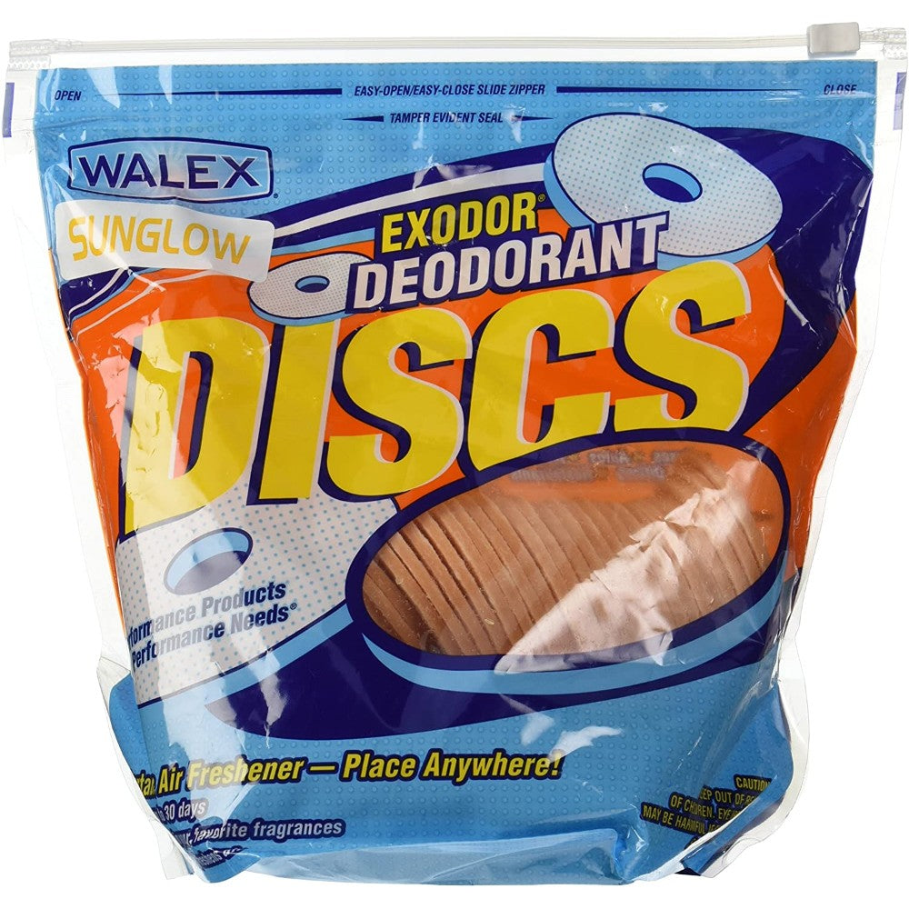 Walex Dis - 2012251 Exodor Portable Air Freshener Deodorant Discs, Sunglow Scent ( Pack Of 100 )