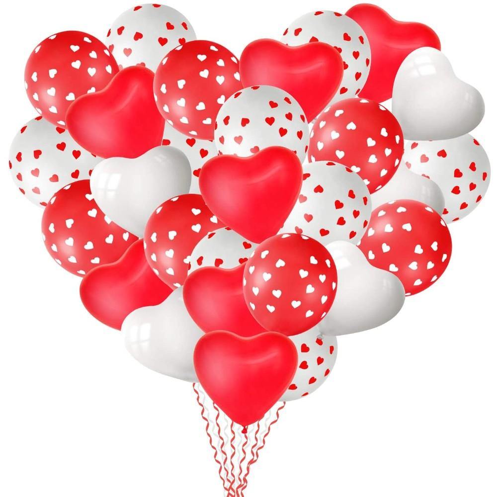 60 Pieces Heart Balloons Decorations Kit For Valentines Day - TagTorch