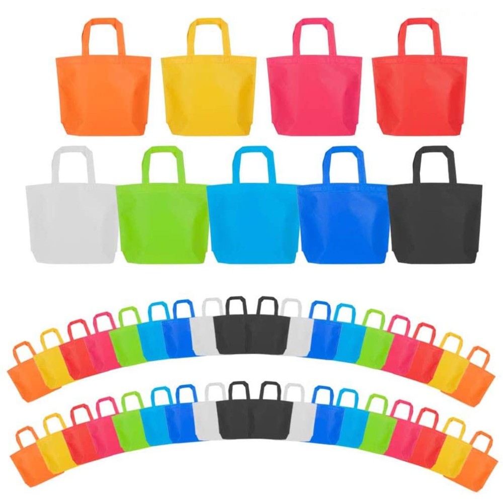 Party Tote Bags, 36 Pcs Non Woven Party Gift Favor Bag With Handles, 10 X13 Inch, 9 Colors