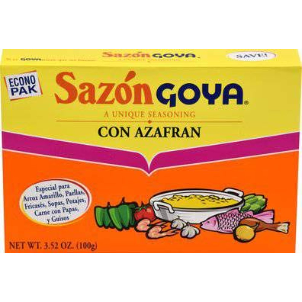Goya Sazon Azafran - 3.52 Oz. Box,18 Per Case