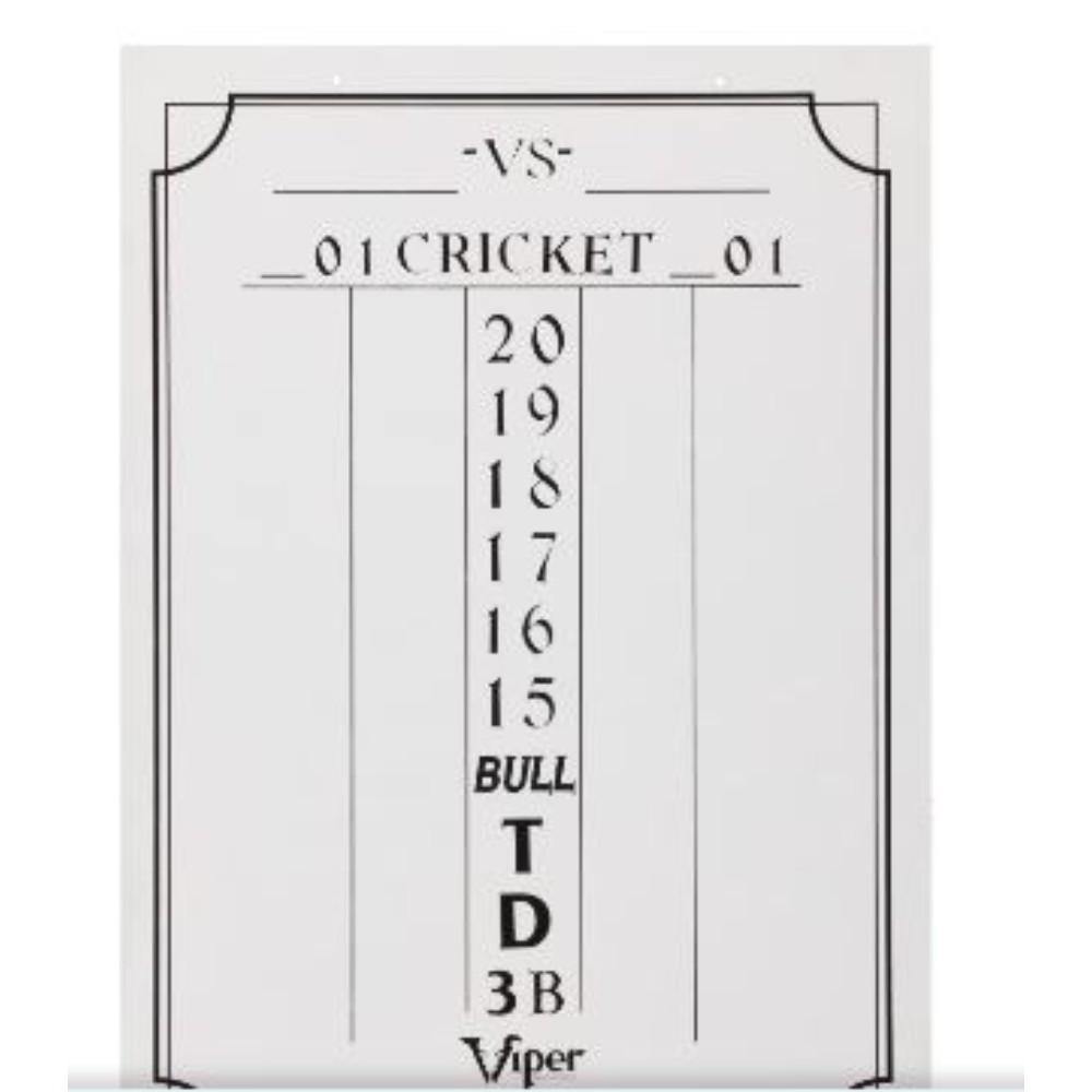 7820-Ca-006-0002, Game, Board, Customized Dry Erase Scoreboard Viper Large Cricket Dry Erase Dart Scoreboard - TagTorch