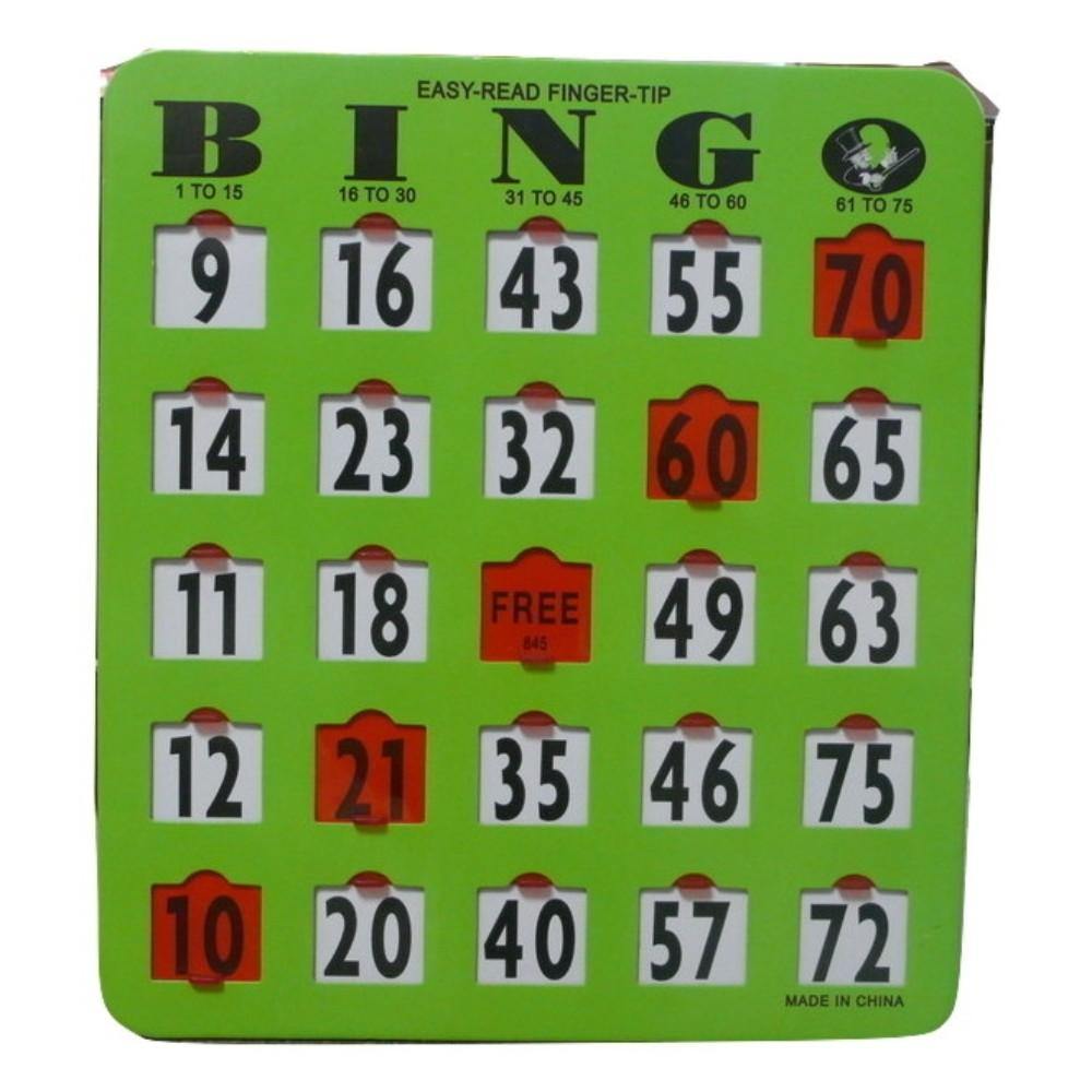 7820-Ca-006-0002, Game, Board, Customized 50 Pack Extra Large Number 50 Pack Extra Large Number Finger-tip Bingo Cards - TagTorch