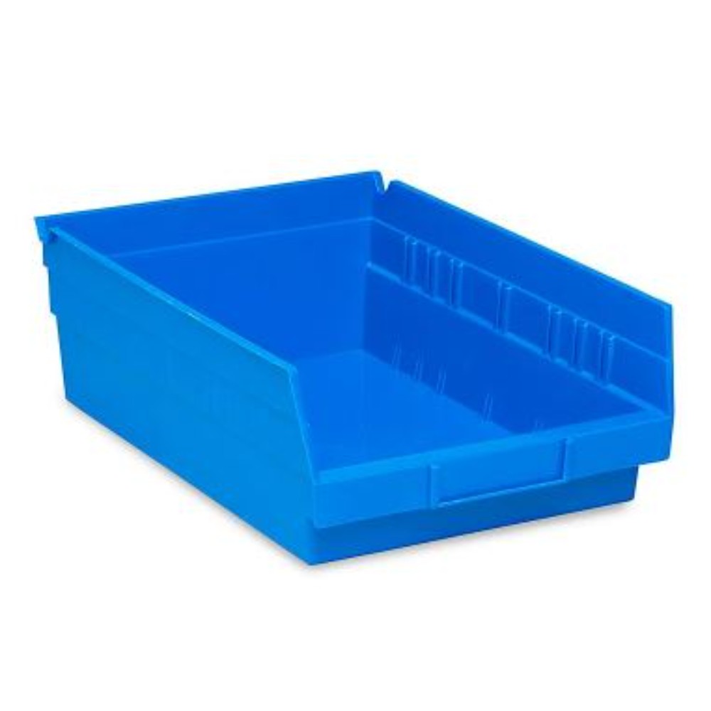 Bin, Storage, Polypropylene, Blue, 8 1/2 X 12 X 4 Inches S-13398BLU