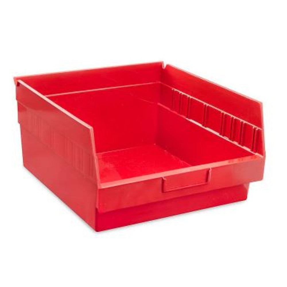 Bin, Storage, Polypropylene, Red, 11 X 12 X 6 Inches S-16278R