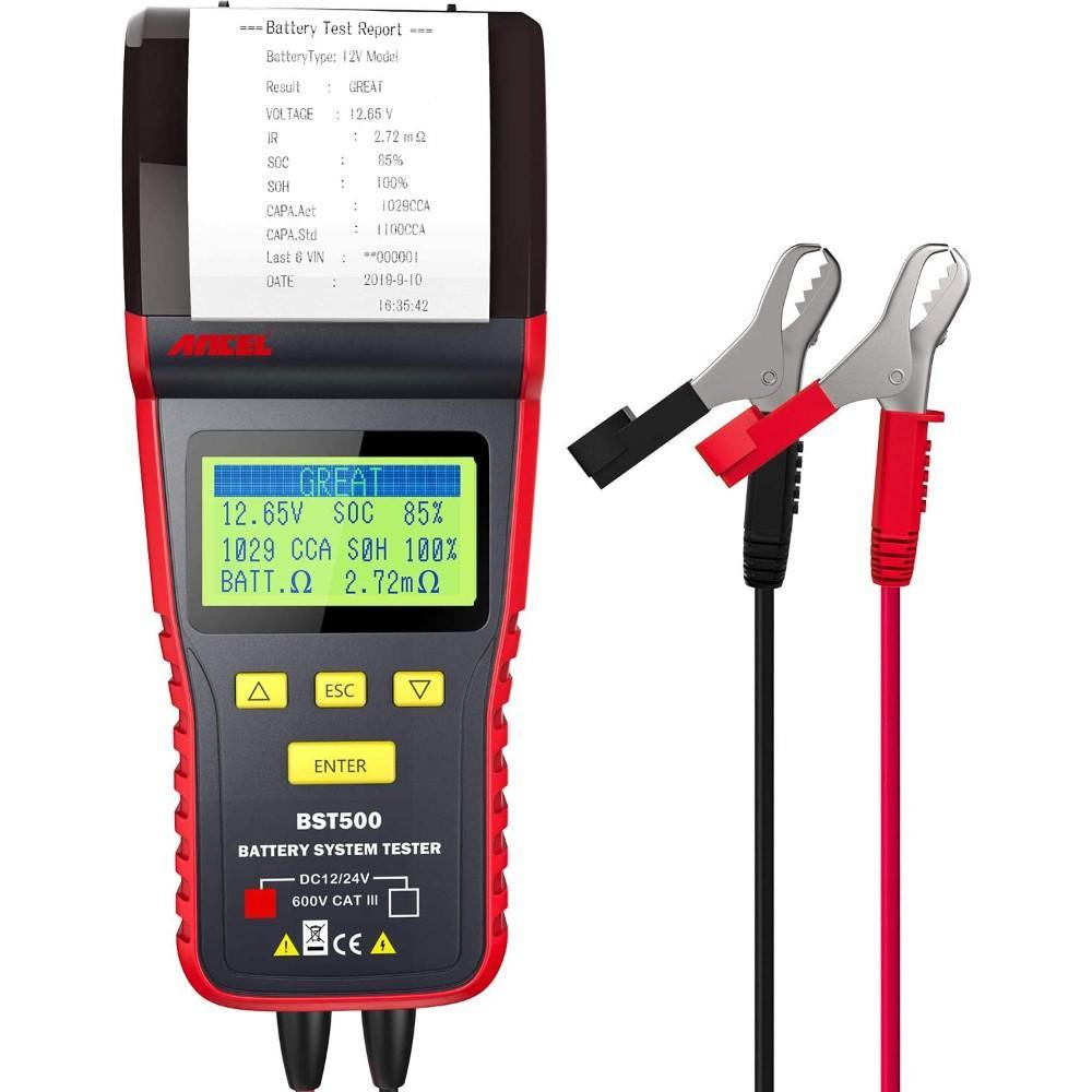 Ancel Bst500 12V 24V 100-2000 Cca Automotive Battery Load Tester - TagTorch