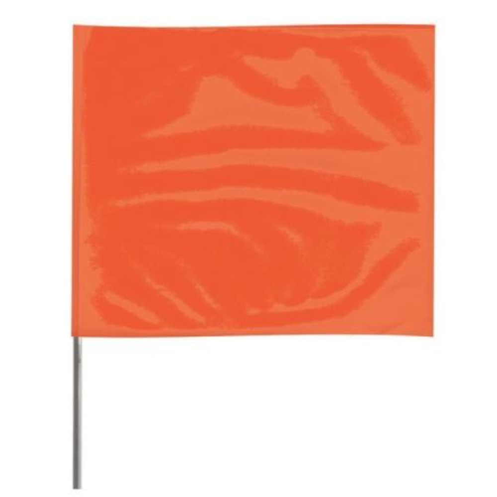 Orange Marking Flag - 2-1/2” X 3-1/2” Height 18” (Pkg 100)