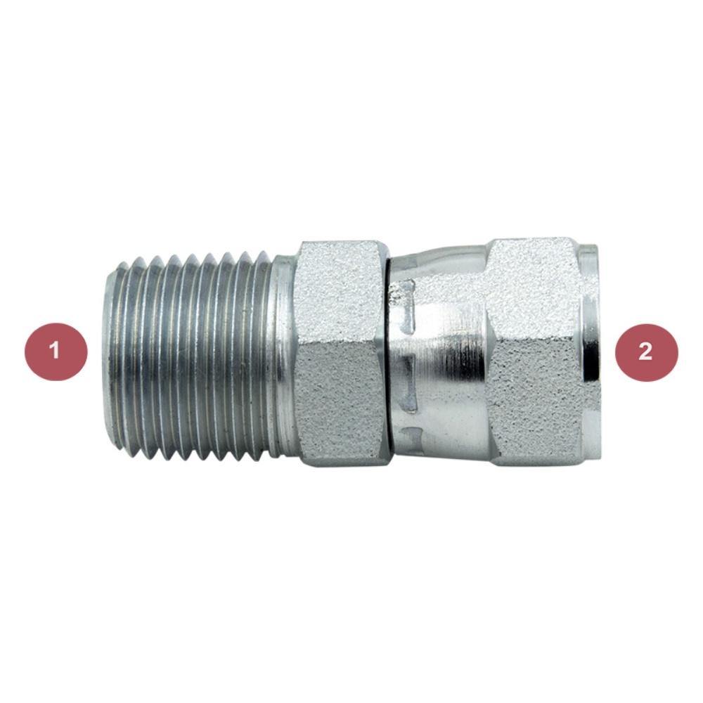 6505-08-06 Hydraulic Fitting ½” Female Jic Swivel X 3/8” Male Npt Pipe 9100 Part# 113699965760 1682161 - TagTorch
