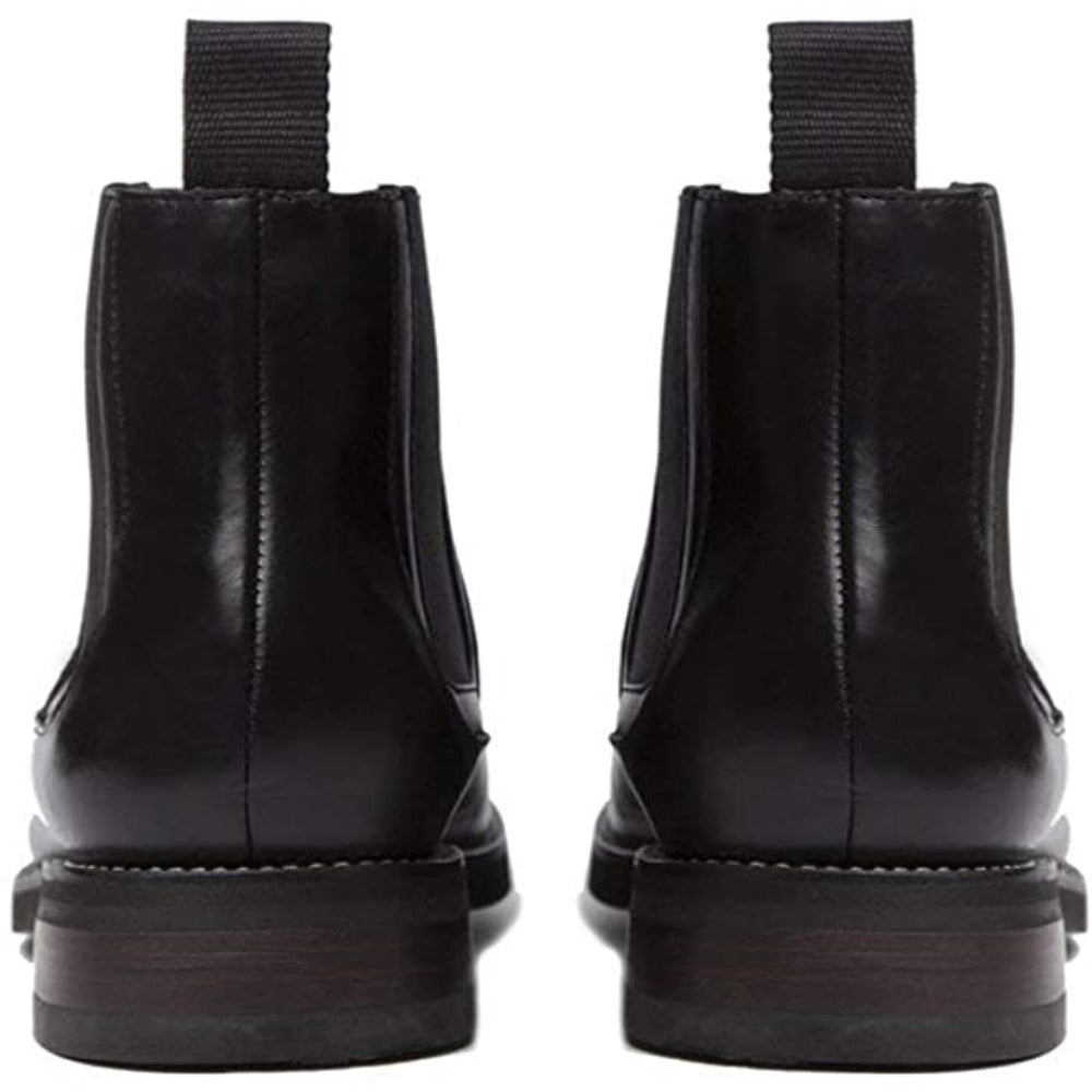 Boots, Mens, Chelsea, Leather, Black, Size 9 DUKE