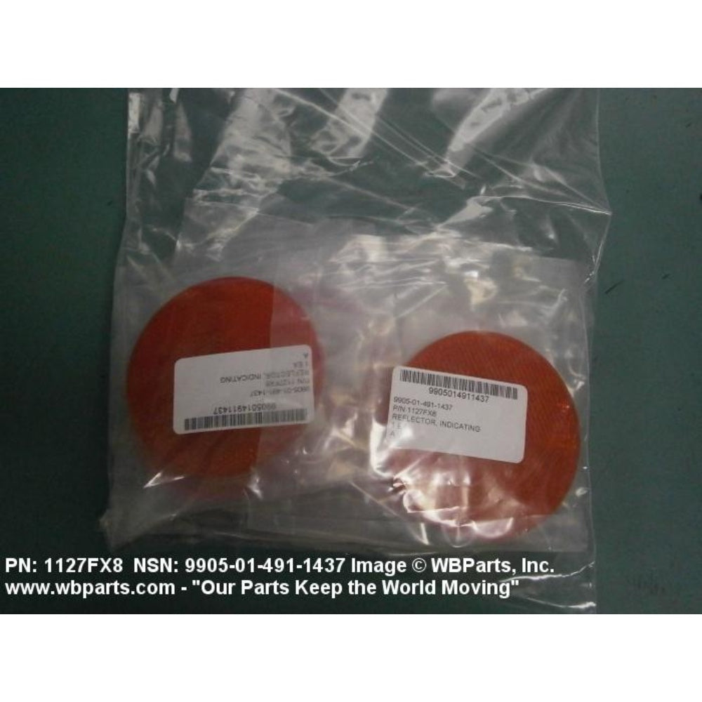Reflector, Indicating, Clearance, Red, Plastic, 4-19/50 X 1-23/25 X 0-1/5 Inches 1127FX8, 98001R, R1RED, RED R1-1