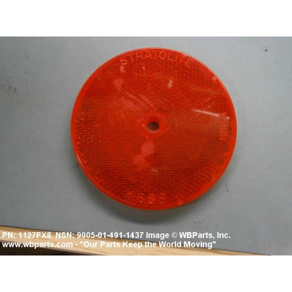 Reflector, Indicating, Clearance, Red, Plastic, 4-19/50 X 1-23/25 X 0-1/5 Inches 1127FX8, 98001R, R1RED, RED R1-1