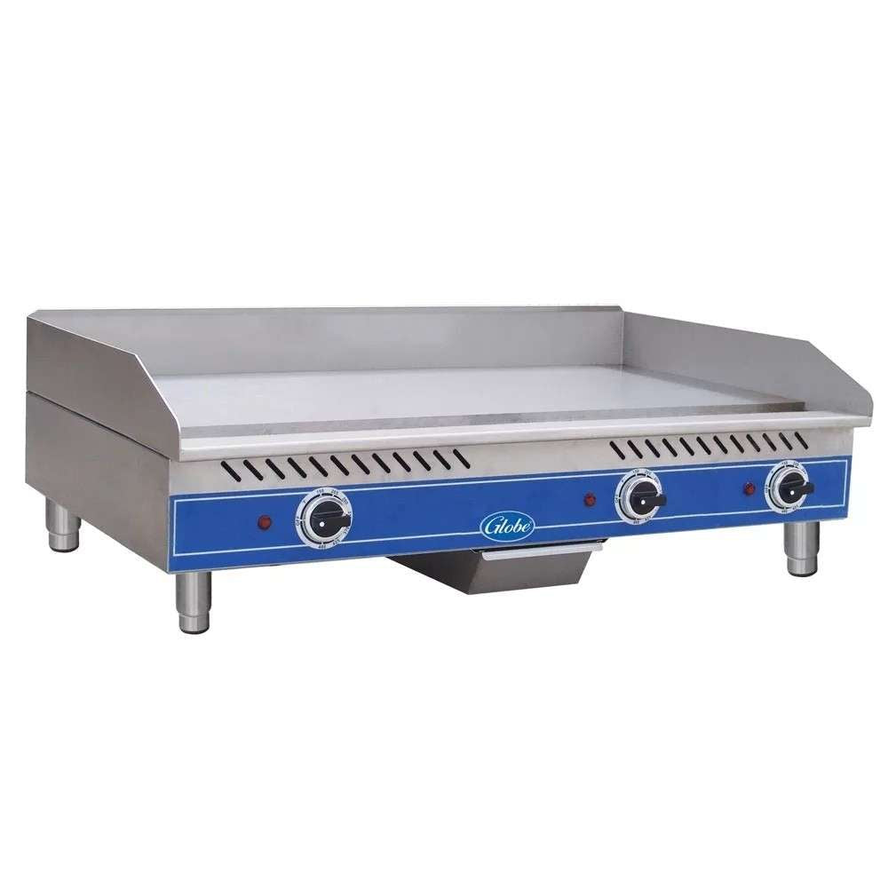 Globe 36" Thermostatic Electric Griddle w/ 1/2" Plate 208/240 Volt GEG36
