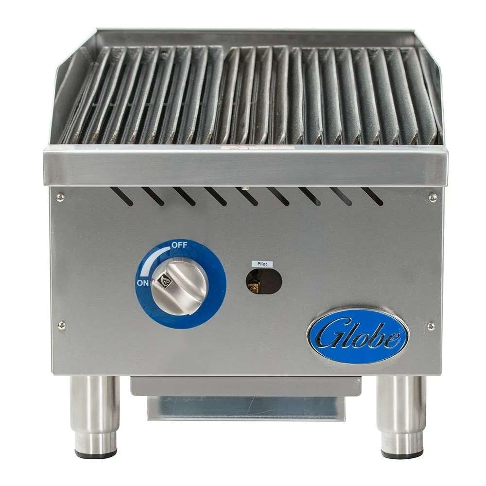 Globe 15" Lava Rock Gas Charbroiler 40,000 BTU GCB15G-RK
