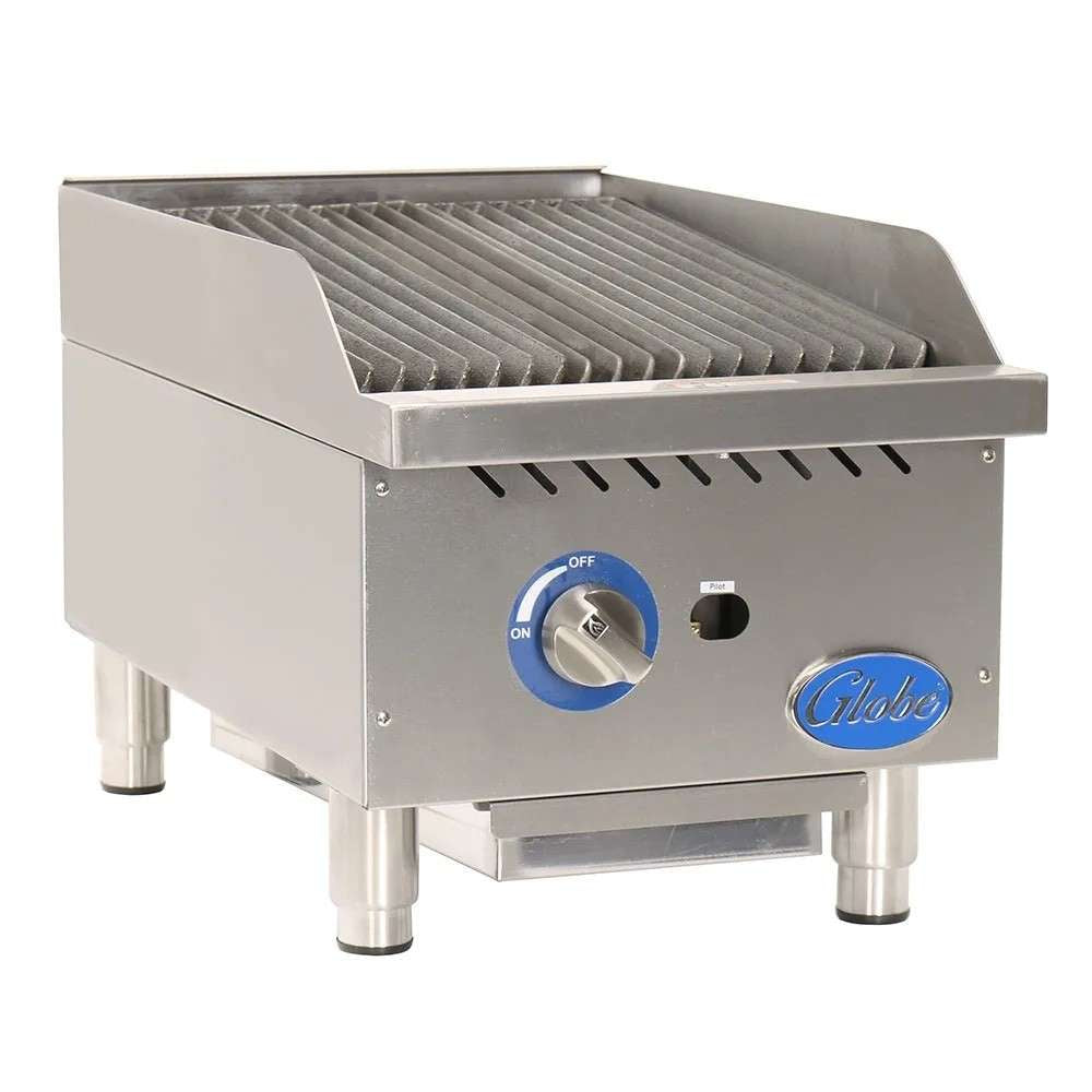 Globe 15" Lava Rock Gas Charbroiler 40,000 BTU GCB15G-RK