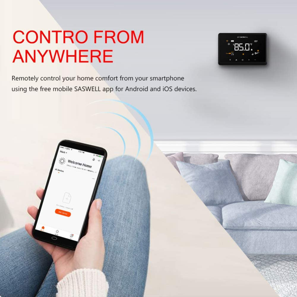 Wi-Fi Smart Thermostat for Smart Home, Compatible with Alexa, T29UTW-7-WIFI(TY)