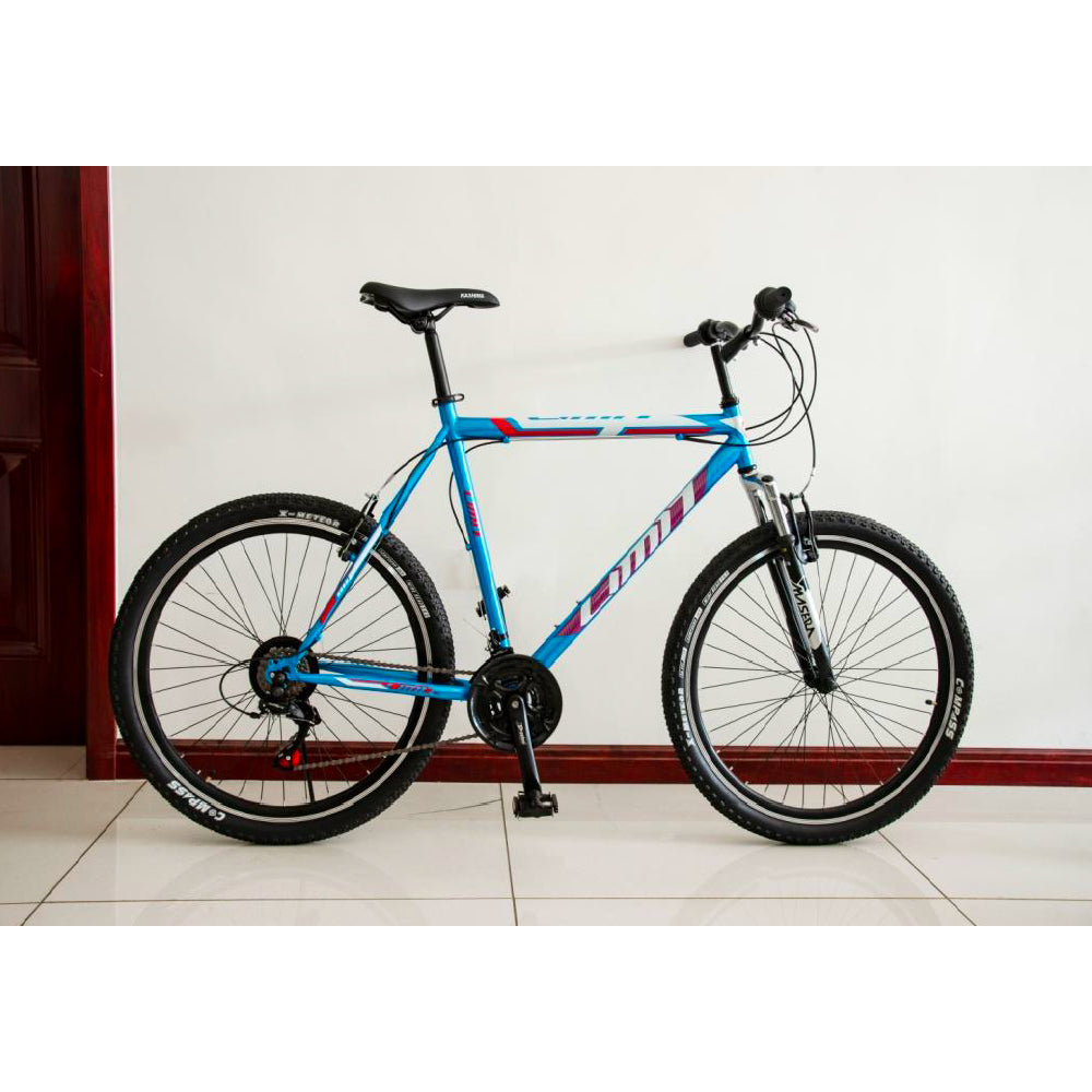 Bicycle, Mens, w/Gear, MTB, Front Suspension, Steel, Blue, 26 X 23 Inches, 1F15309